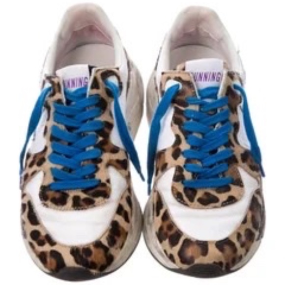 Golden Goose Calf Hair Animal Print Athletic Sneakers - Picture 2 of 14